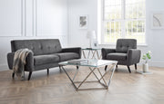 Monza 2 Seater Sofa - Grey Velvet