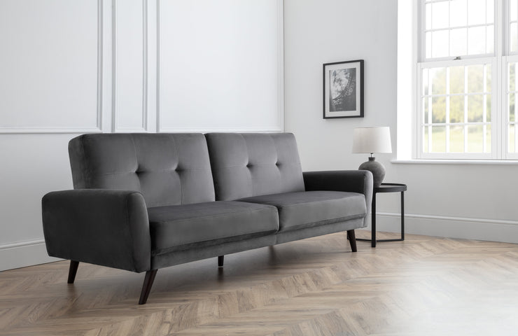 Monza 3 Seater Sofa - Grey Velvet