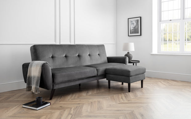 Monza 3 Seater Sofa - Grey Velvet