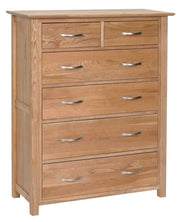 New Oak 4+2 Chest Of Drawers