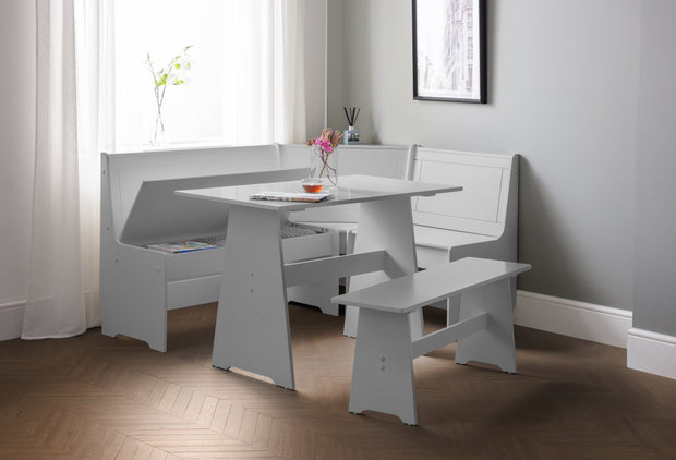 Newport Corner Dining Set - Dove Grey