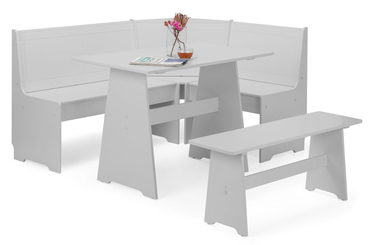 Newport Corner Dining Set - Dove Grey