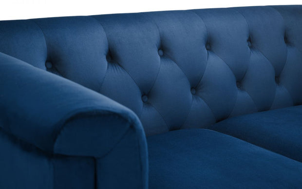 Sandringham 2 Seater Sofa - Blue Velvet