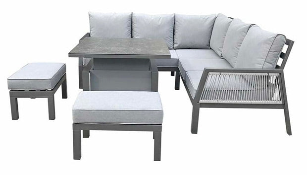 Bettina Corner Dining Set - Grey