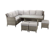 Edwina Corner Dining 3 Wicker Special Grey