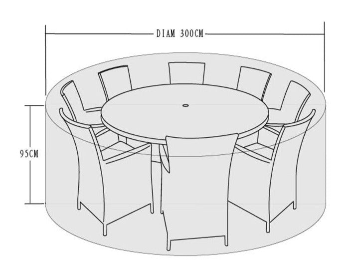 Furniture Cover - Round 8-10 Seater Dining
