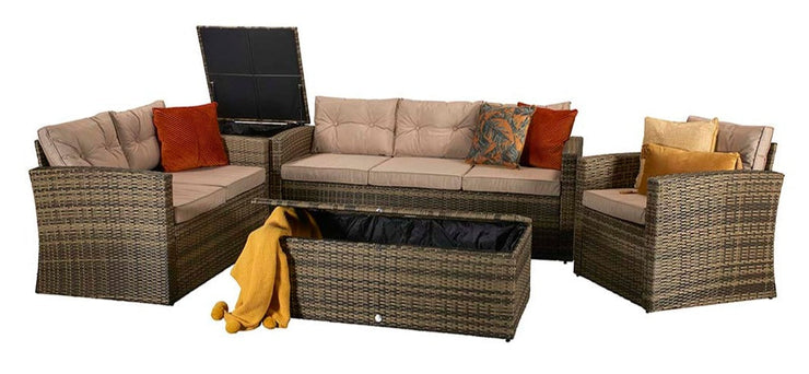 Holly Sofa Set - Mixed Brown