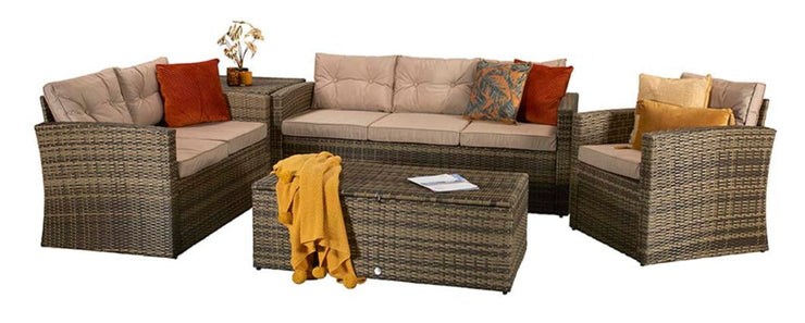 Holly Sofa Set - Mixed Brown