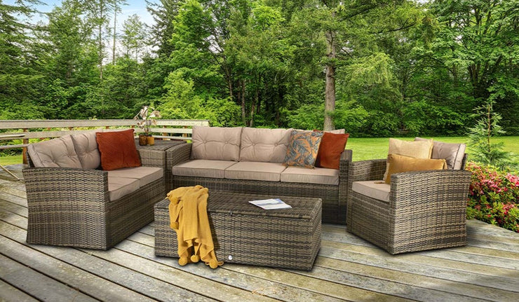 Holly Sofa Set - Mixed Brown
