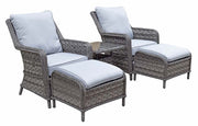 Mia Lounge Garden Set - Grey