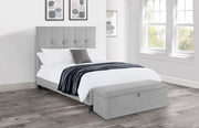 Sorrento High Headboard Bed - Light Grey