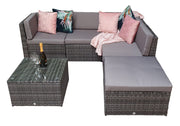 Stella Modular Corner Sofa in 8mm Flat Grey Weave