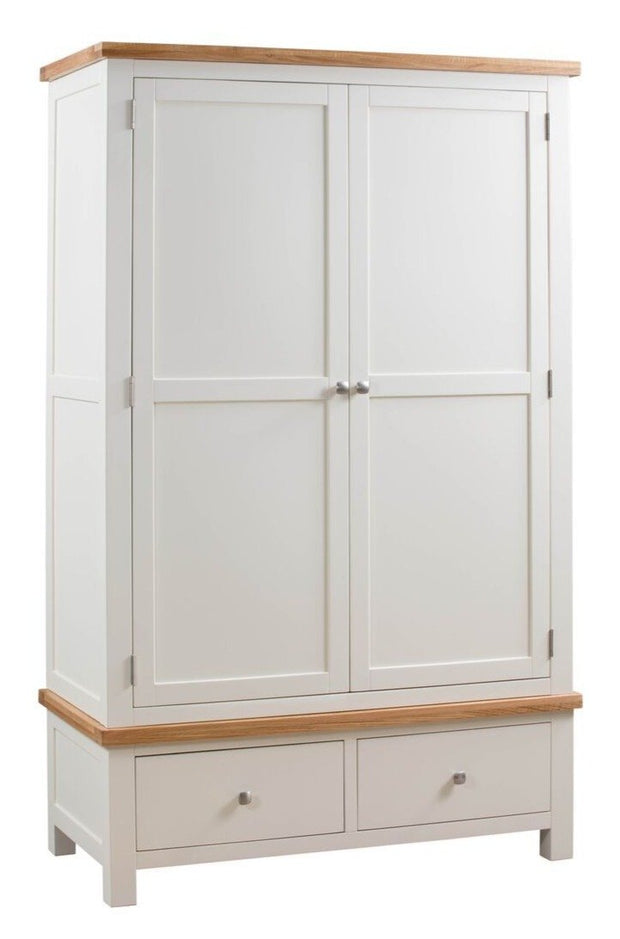 Dorset Painted Ivory Oak Double Robe with 2 Drawers