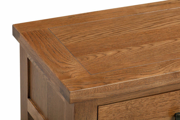 Dorset Rustic Oak Side Table with Drawer