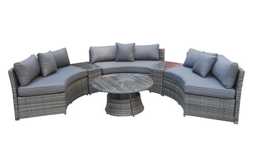 Juliet Half Moon Sofa Set Grey