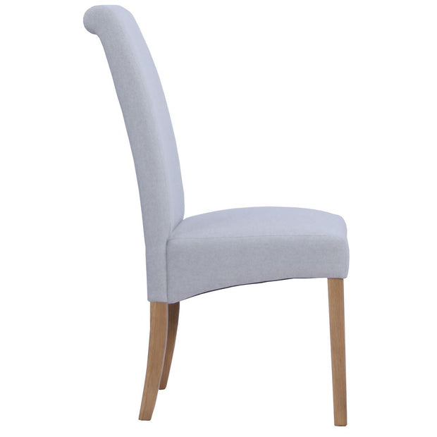 Wesbury Rollback Fabric Chair in Light Grey