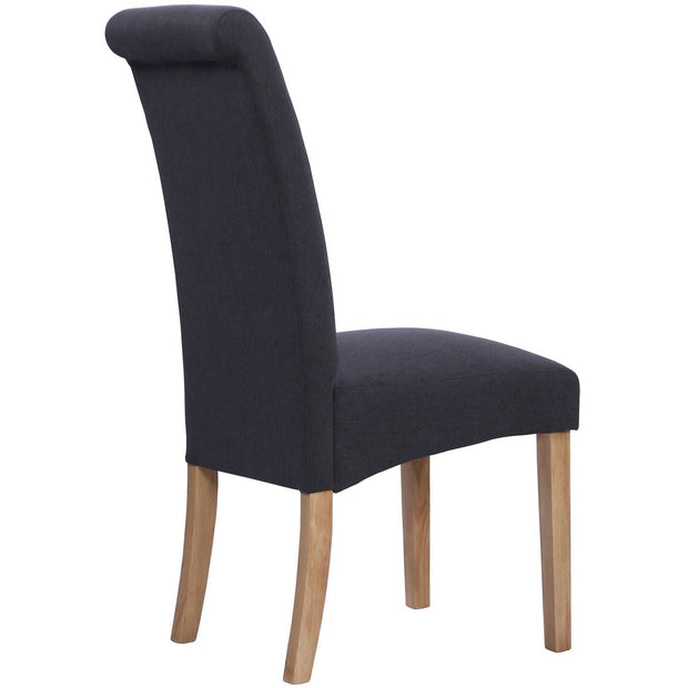 Wesbury Rollback Fabric Chair in Dark Grey