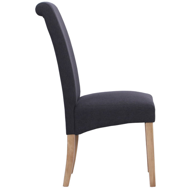 Wesbury Rollback Fabric Chair in Dark Grey