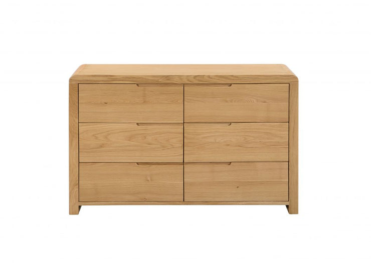 Curve 6 Drawer Wide Chest Of Drawers