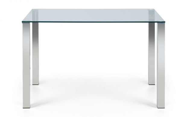 Enzo Chrome & Glass Compact Dining Table