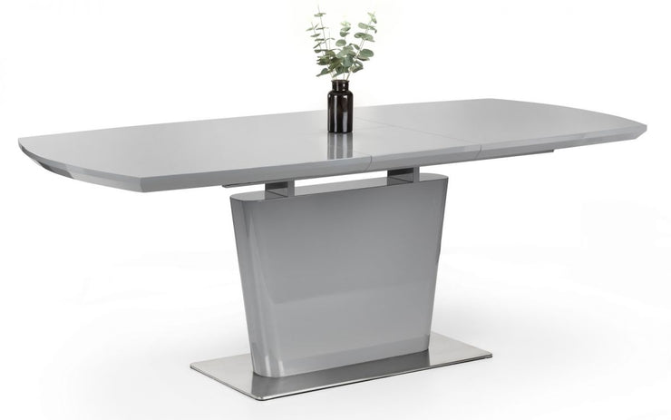 Como High Gloss Extending Dining Table - Grey