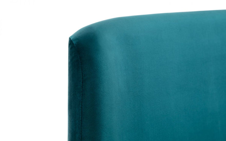 Frida Curved Velvet Bed - Teal