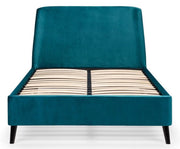 Frida Curved Velvet Bed - Teal