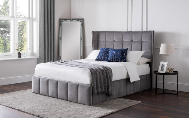 Gatsby Storage Ottoman Bed - Light Grey