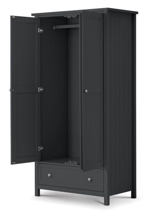 Maine 2 Door Combination Wardrobe - Anthracite