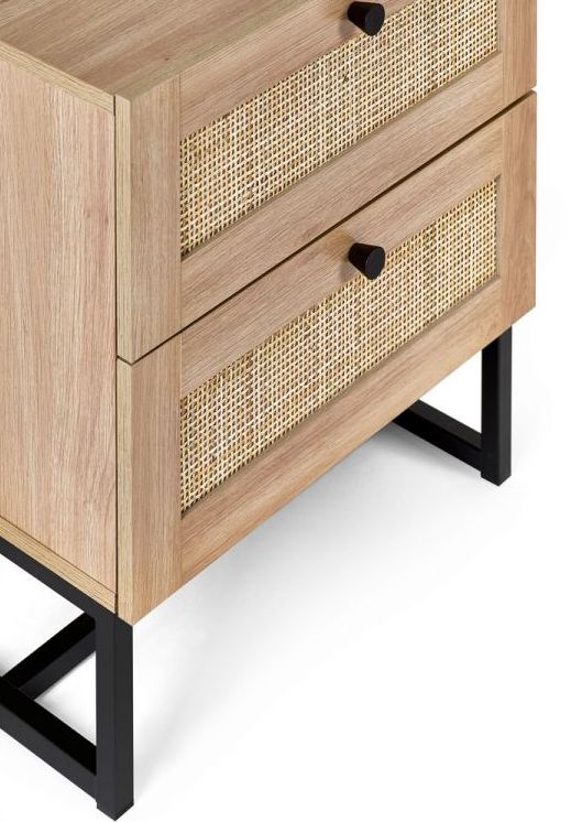 Padstow 2 Drawer Bedside Table - Oak