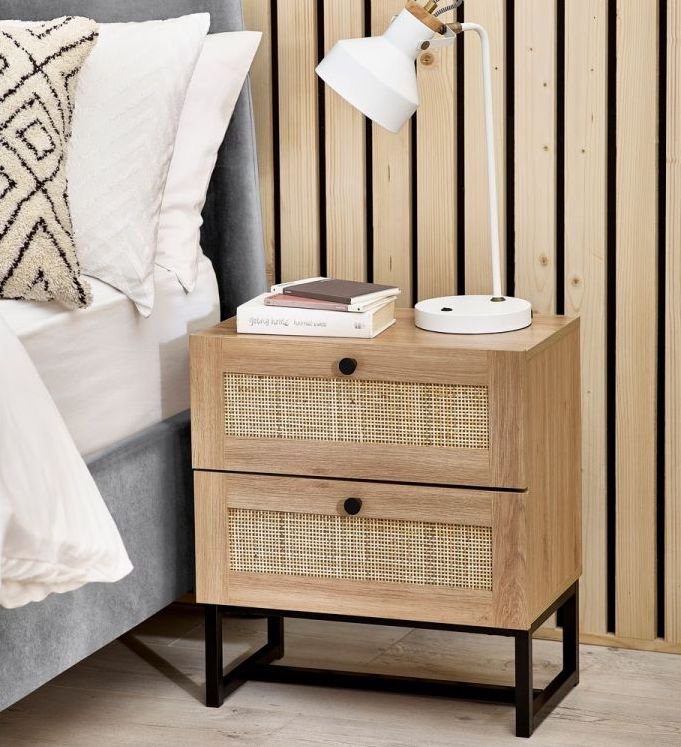 Padstow 2 Drawer Bedside Table - Oak