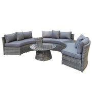 Juliet Half Moon Sofa Set Grey