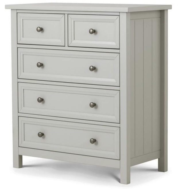 Maine 3+2 Drawer Chest Of Drawers - Dove Grey