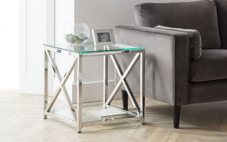 Miami Lamp Table - Silver