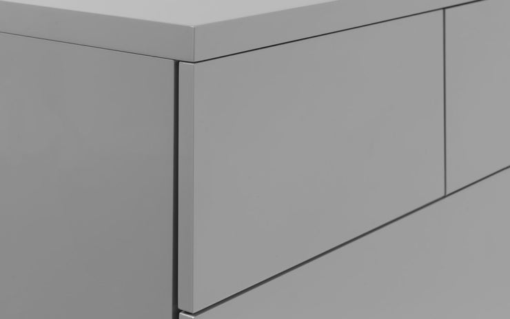 Monaco 4+2 Drawer Chest Of Drawers - Grey High Gloss