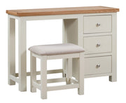 Dorset Painted Oak Single Pedestal Dressing Table with Stool