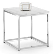 Scala White Marble Top Lamp Table