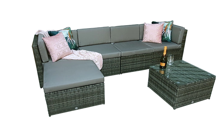 Stella Modular Corner Sofa in 8mm Flat Grey Weave