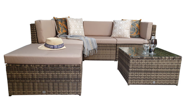 Stella Modular Corner Sofa in 8mm Flat Nature Brown Weave
