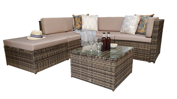 Stella Modular Corner Sofa in 8mm Flat Nature Brown Weave